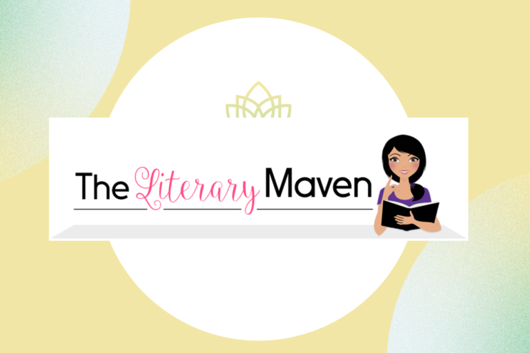 The distinctive logo of The Literary Maven with surrounding text